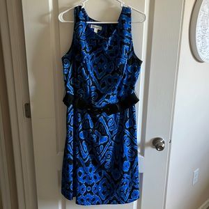 Blue and black dress